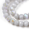 Electroplate Opaque Solid Color Glass Beads Strands LS-EGLA-A034-P3mm-L23-3
