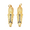 Brass Micro Pave Cubic Zirconia Pendants KK-U058-12G-1