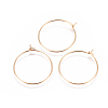 304 Stainless Steel Hoop Earrings Findings STAS-F227-54B-G-1