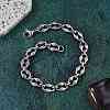 304 Stainless Steel Coffee Bean Chain Bracelets for Women Men BJEW-F488-12P-1