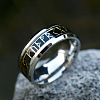 Titanium Steel  Words Finger Rings FIND-PW0020-12C-P-1