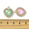 UV Plating Alloy with Mixed Color Glass Rhinestone Pendants FIND-B039-05G-3