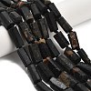 Natural Black Tourmaline Beads Strands G-F716-01-B01-1