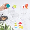  2 Sets 2 Style Silicone Wine Glass Charms AJEW-NB0005-70-3