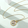 Brass Twelve Constellations Tarot Pendant Necklaces NJEW-Q006-01C-G-1