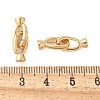 Oval Brass Fold Over Clasps KK-L289-005G-01-3