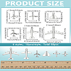 60Pcs 6 Styles Tibetan Style Zinc Alloy Passenger Airplane Pendants FIND-LP0001-94-2