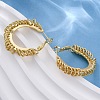 Brass Hoop Earrings EJEW-R025-31G-2