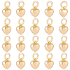 20Pcs Rack Plating Brass Heart Charms KK-BBC0024-87A-1