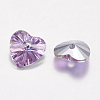 Faceted Glass Rhinestone Charms RGLA-F054-10x10-001VL-2