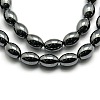 Non-magnetic Synthetic Hematite Oval Beads Strands G-F161-32B-1