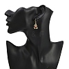 Christmas Theme Alloy Rhinestone Dangle Earrings EJEW-JE06627-03-3
