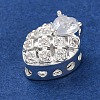 Rack Plating Brass Micro Pave Cubic Zirconia Beads KK-Z082-08S-2