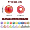 1200Pcs 20 Colors Transparent Acrylic Beads MACR-PA0001-07A-2