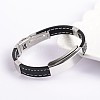 Trendy Unisex PU Leather Cord Bracelets BJEW-E260-05P-1