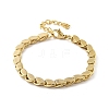 304 Stainless Steel Oval Link Chain Bracelets for Women BJEW-F488-18G-4