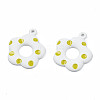 Spray Painted Alloy Pendants PALLOY-S142-002B-NR-4