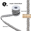 Imitation Polyester with ABS Plastic Beaded Trimming OCOR-CA0001-25-2