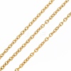 3.28 Feet Ion Plating(IP) 304 Stainless Steel Textured Cable Chains X-CHS-H012-01G-3