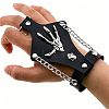 Punk Alloy Skull Skeleton Hand PU Leather Hand Harness WGCFF43-01-2