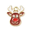 Christmas Theme Alloy Enamel Pendants ENAM-K074-03C-1