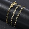 3MM Brass Textured Dapped Chain Necklaces for Women KK-CBA4FD4-01G-3