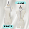 2Pcs 2 Colors Sparkle Aluminum Sequins Neckties for Women NJEW-HY0002-21-4