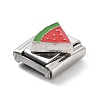 Watermelon 304 Stainless Steel Enamel Connector Charms STAS-L023-003C-2