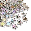 Rainbow Iridescent Printed Opaque Acrylic Beads OACR-D316-01A-02-1