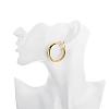 Vogue Design Ring Brass Hoop Earrings EJEW-BB01543-5