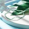Natural Emerald Quartz Round Beaded Stretch Bracelet BJEW-JB07748-02-2