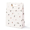 Christmas Themed Pattern Rectangle Kraft Paper Flip Bags CARB-L008-02L-03-1