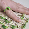 Frog Alloy Enamel Cuff Rings FS-WG3B32A-01-3