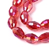 Electroplate Transparent Glass Beads Strands GL-N002-01A-A05-3