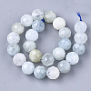 Natural Aquamarine Beads Strands G-S345-8mm-013-2