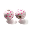 Valentine's Day Element Printed Wood Beads WOOD-R002-01-30-2