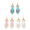Angel Handmade Glass Seed Beads Dangle Earrings EJEW-MZ00538-2