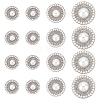 Gorgecraft 3 Style Alloy Rhinestone Shank Buttons FIND-GF0004-71P-1