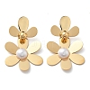 304 Stainless Steel Flower Stud Earrings for Women STAS-Z112-22G-4