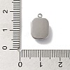 304 Stainless Steel Glass Pendants STAS-L022-062P-05-3