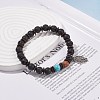 Mala Beads Bracelet with Alloy Hamsa Hand BJEW-JB08268-2