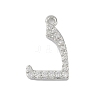 Rack Plating Brass Micro Pave Clear Cubic Zirconia Pendants KK-A224-03K-P-1