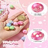 50Pcs Plating Acrylic Beads OACR-CJ0002-18-8