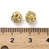 6mm Brass Rhinestone Beads X1-KK-S519-01A-02G-3