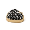 304 Stainless Steel Micro Pave Cubic Zirconia Charms STAS-I356-04G-06-2