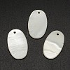 Oval Freshwater Shell Pendants SHEL-M005-33-1