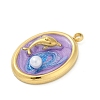 Ocean Theme 304 Stainless Steel Enamel Pendants STAS-Q352-03G-C-2