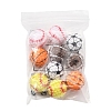 10Pcs 5 Colors Sport Theme Opaque Acrylic Resin Beads MACR-FS0002-05-6