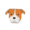 Dog Enamel Pin with Brass Butterfly Clutches JEWB-A006-06D-1