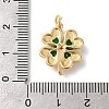 Rack Plating Brass Micro Pave Cubic Zirconia Pendants KK-U022-11B-G-3